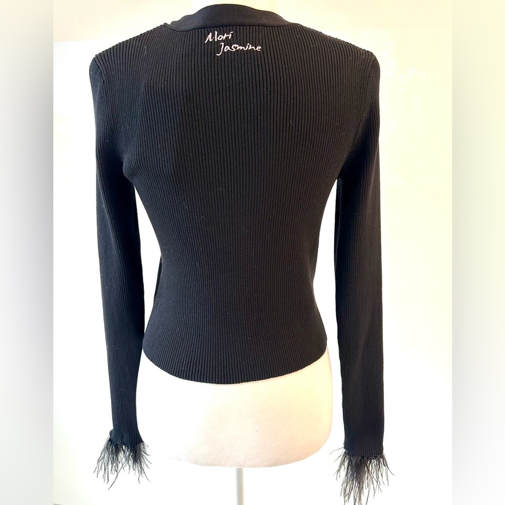 NWT Mori Jasmine Jennie Crystal Button Black Cardigan - Picture 7 of 12